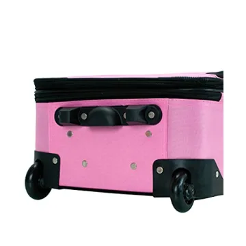 Rockland Fashion Softside Upright Luggage Set, Expandable, Pink, 2-Piece (14/19)