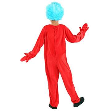 elope Dr. Seuss Thing 1 & Thing 2 Deluxe Costume Kids - X-Small - Red