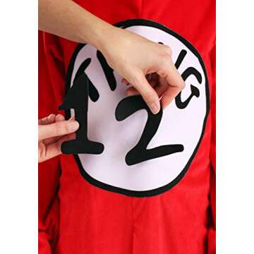 elope Dr. Seuss Thing 1 & Thing 2 Deluxe Costume Kids - X-Small - Red