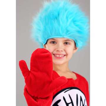 elope Dr. Seuss Thing 1 & Thing 2 Deluxe Costume Kids - X-Small - Red