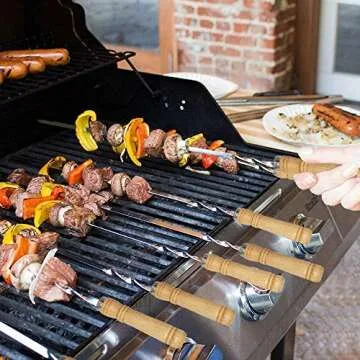 Amestar 22 Inch BBQ Skewers - Durable Stainless Steel