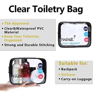 BAGAIL 8 Set Packing Cubes - Durable Travel Organizers