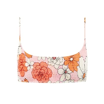 VOLAFA Women's Flattering Smocked Triangle Bikini Set