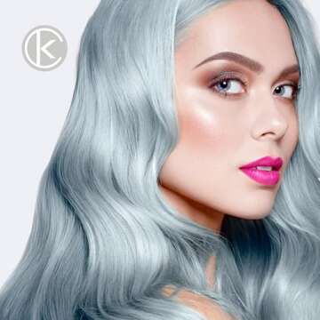Keracolor Clenditioner SILVER BLUE Hair Dye - Semi Permanent Hair Color Depositing Conditioner, Cruelty-free, 12 Fl. Oz.
