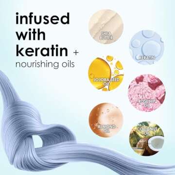 Keracolor Clenditioner SILVER BLUE Hair Dye - Semi Permanent Hair Color Depositing Conditioner, Cruelty-free, 12 Fl. Oz.