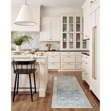 Loloi Chris Loves Julia Jules Collection JUL-03 2'-0" x 5'-0" Antique/Sky Accent Rug