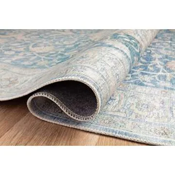 Loloi Chris Loves Julia Jules Collection JUL-03 2'-0" x 5'-0" Antique/Sky Accent Rug