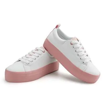 JABASIC Women Lace Up Platform Sneakers for Comfort and Style
