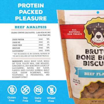 Brutus Bone Broth Biscuits - Tasty Healthy Dog Treats