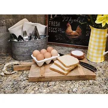 Creative Co-Op Mango Wood Cheese Board with Rope on Handle