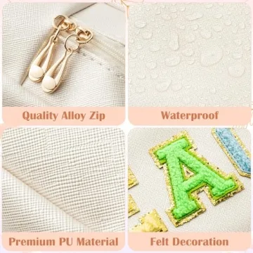 Waterproof TEACH Letter Patch Makeup Bag for Educators