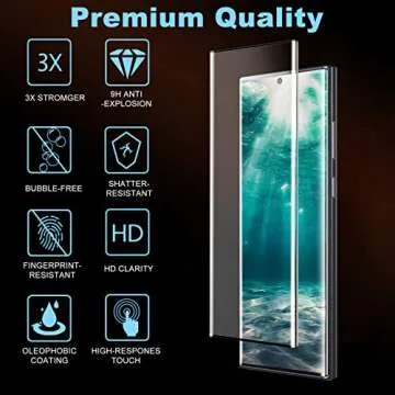 2+2 Pack Screen Protector for Samsung Galaxy S23 Ultra 5G, 9H Tempered Glass, Ultrasonic Fingerprint...