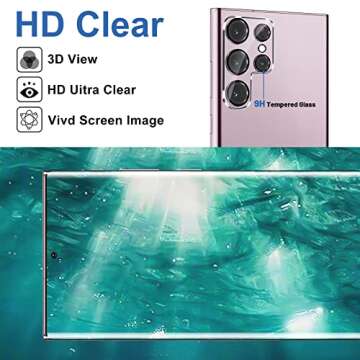 2 Pack Screen Protectors for Samsung S23 Ultra 5G