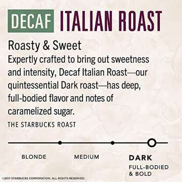 Starbucks VIA Instant Coffee, Dark Roast, Decaf Italian Roast, 100% Arabica, 50 Pack