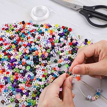 1,000 pcs Rainbow Pony Beads 6 x 9 mm Plastic DIY Craft Beads for Bracelet, Necklace,Jewelry Making