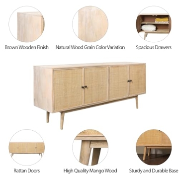 Stylish Rattan Sideboard Storage Cabinet for Your Home