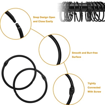 Durable Shower Curtain Hooks Rings for Smooth Gliding