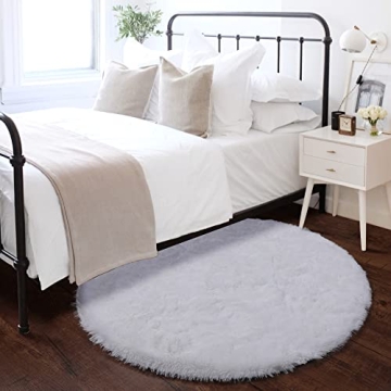 ONASAR Plush Round Rug for Kids Bedroom Cozy Home Decor