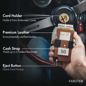 Ekster Senate Cardholder Wallet for Men | Slim Card Holder for Men w/RFID Blocking Layer | Minimalis...