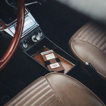 Ekster Senate Cardholder Wallet for Men | Slim Card Holder for Men w/RFID Blocking Layer | Minimalist Wallet w/Push Button for Quick Card Access | Roma Cognac