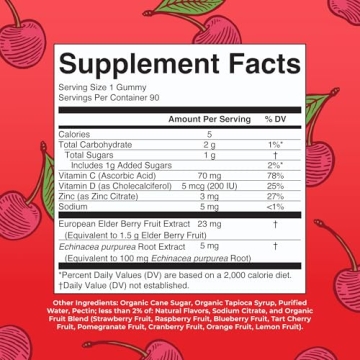 Mary Ruth's Immunity Gummies with Elderberry Vegan Pectin Based