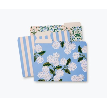 Stylish Rifle Paper Co. Hydrangea Assorted File Folders