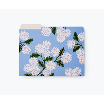 Stylish Rifle Paper Co. Hydrangea Assorted File Folders