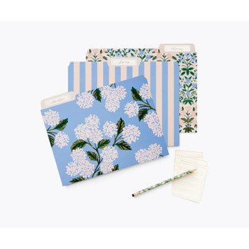 Stylish Rifle Paper Co. Hydrangea Assorted File Folders