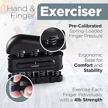 Finger Strengthener - Finger Exerciser for Forearm and Hand Strengthener - Hand Grip Workout Equipme...