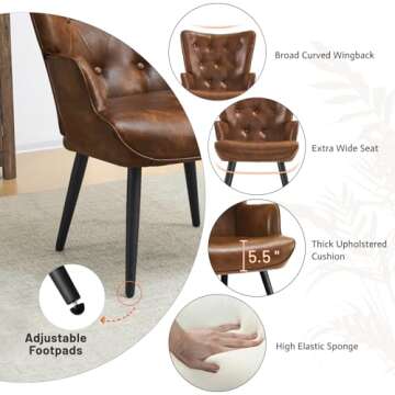 Comfortable PU Leather Accent Chair for Every Room