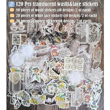 260 Pieces Vintage Scrapbooking Supplies Aesthetic Scrapbook Stickers for Journaling, Junk Journal, Scrapbook Paper Bullet Journals Supplies for Planner, Gift Package Cottagecore Decor Collage Craft