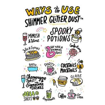 Edible Glitter for Drinks • Shiny Glitter, Shimmer Beverage Dust for Cocktails, Beer, Wine and Mor...