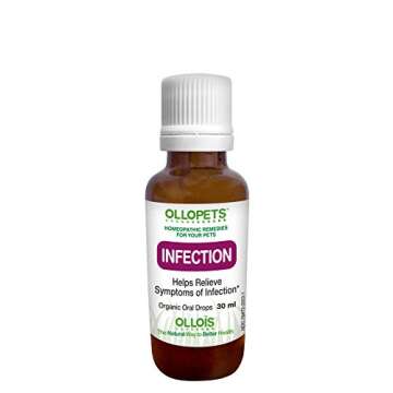 OLLOPETS Infection, Organic Homeopathic Remedy for Pets, 1 Fl Ounce
