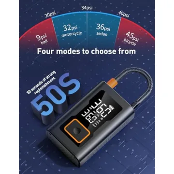 Compact 150 PSI Tire Inflator with Digital Gauge