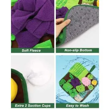 CiyvoLyeen Snuffle Mat for Dogs and Cats Succulent Small Pets Treat Toy Dog Enrichment Toys Dog Puzzle Slow Eating Mat Foraging Mat for Rabbit Pig Stress Relief Puppy Birthday Gift for Pet