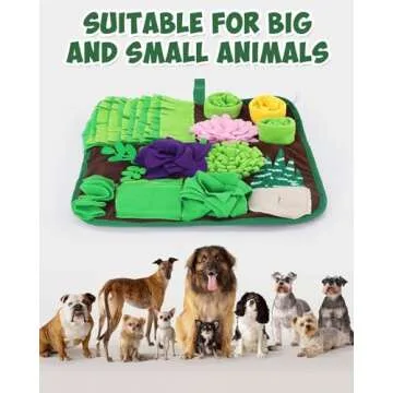 CiyvoLyeen Snuffle Mat for Dogs and Cats Succulent Small Pets Treat Toy Dog Enrichment Toys Dog Puzzle Slow Eating Mat Foraging Mat for Rabbit Pig Stress Relief Puppy Birthday Gift for Pet