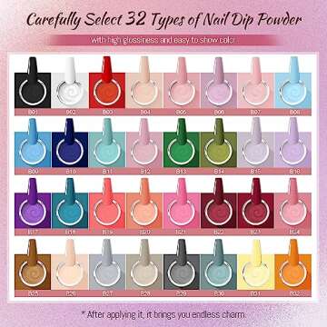 Openlive Dip Nail Powder Kit - 32 Colors for DIY Manicures
