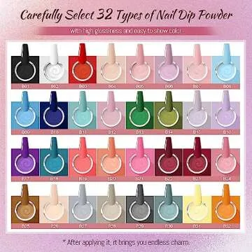 Openlive Dip Nail Powder Kit - 32 Colors for DIY Manicures