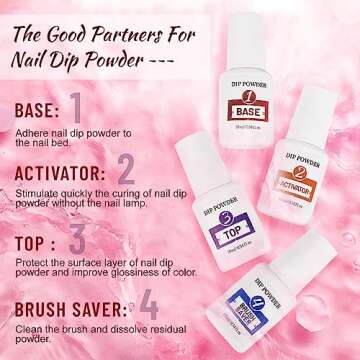 Openlive Dip Nail Powder Kit - 32 Colors for DIY Manicures