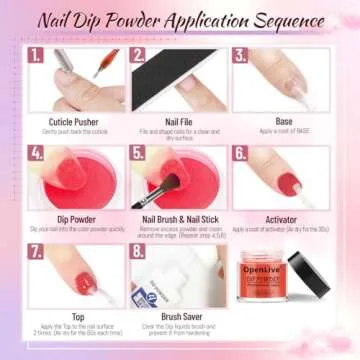 Openlive Dip Nail Powder Kit - 32 Colors for DIY Manicures