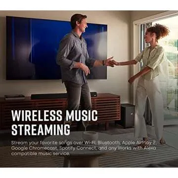 Polk MagniFi Max AX 5.1.2 Channel Sound Bar with 10" Wireless Subwoofer, Dolby Atmos and DTS:X Certified, Polk's Patented VoiceAdjust & SDA Technologies, Easy Setup, Black