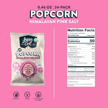 LesserEvil Himalayan Pink Salt Popcorn - Healthy Snack