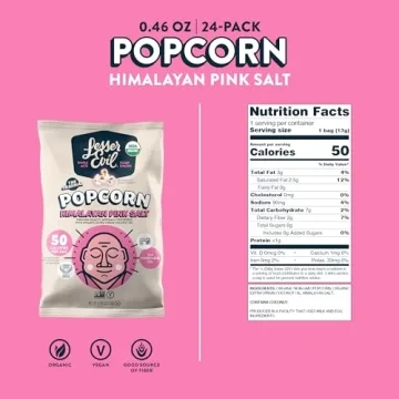 LesserEvil Himalayan Pink Salt Popcorn - Healthy Snack