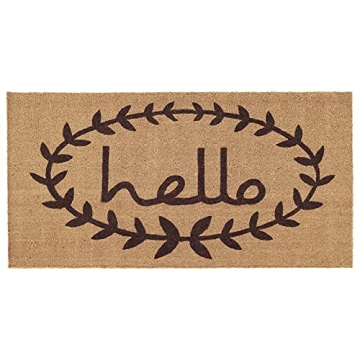 Durable Calloway Mills Calico Hello Doormat for Every Season