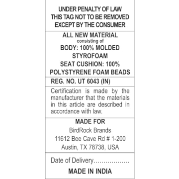 BirdRock Home Buds Pouf Ottoman - Stylish Cotton Footstool