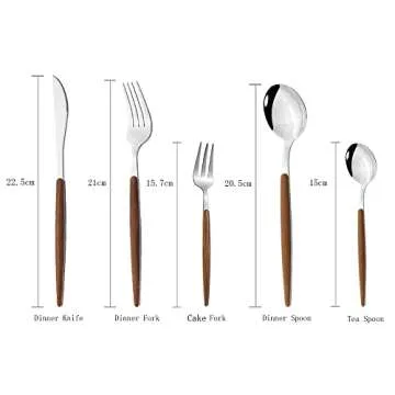 Elegant JASHII 20-Piece Stainless Steel Cutlery Set