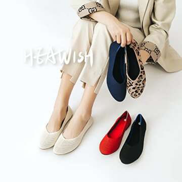 HEAWISH Women’s Beige Ballet Flats - All-day Comfort and Style