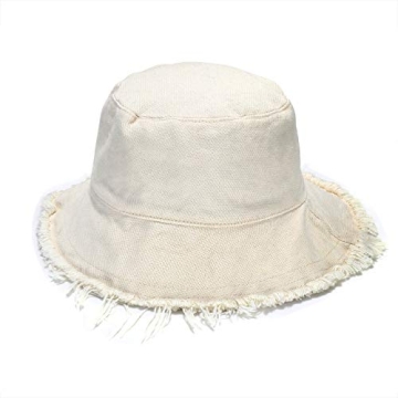 Boderier Women's UPF 50+ Wide Brim Cotton Bucket Sun Hat