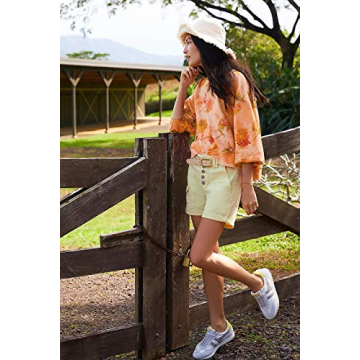 Boderier Women's UPF 50+ Wide Brim Cotton Bucket Sun Hat