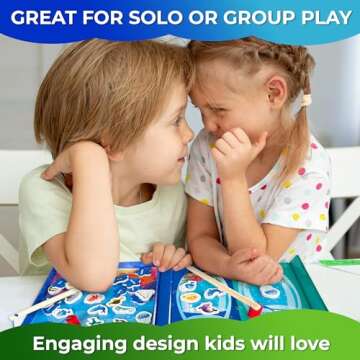 QUOKKA Magnet Game for Kids 3-5 - Fishing Game Kids Ages 4-8 - Travel I Road Trip I Plane I Car Ride - Magnetic Toddler Travel Toys